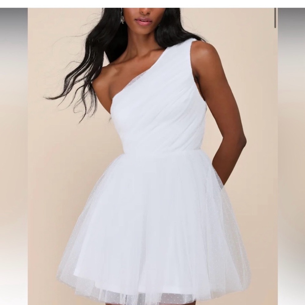 Lulu's White Asymmetrical Dress